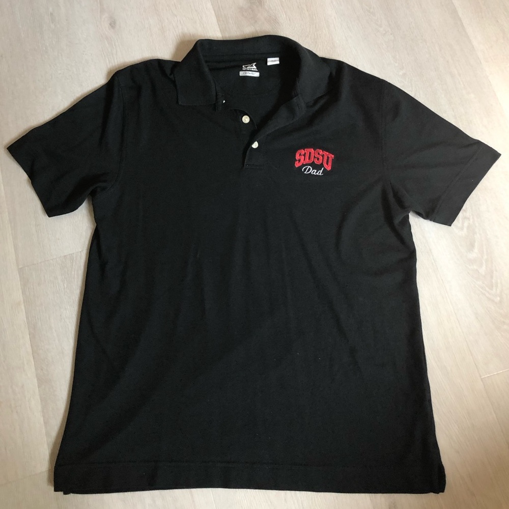 San Diego State SDSU Aztecs Dad Black Polo Medium